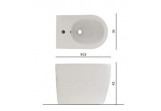 Bidet stojaci Scarabeo Moon 54,5x36x42cm biela