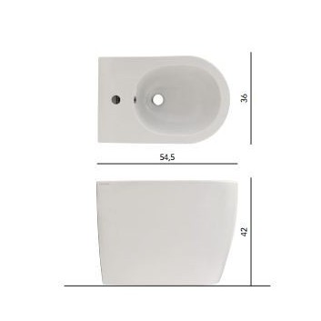 Bidet stojaci Scarabeo Moon 54,5x36x42cm biela- sanitbuy.pl