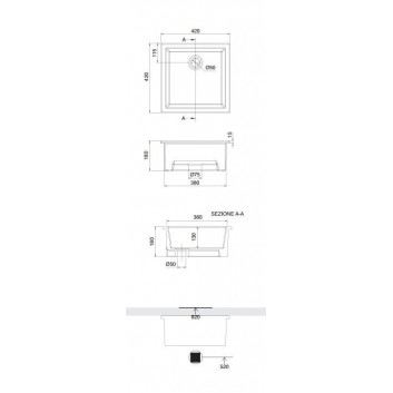 Umývadlo pod dosku Scarabeo Gaia-Tech-Miky 54,5x36 cm, z prepadom, bez otvoru na baterie, biela- sanitbuy.pl