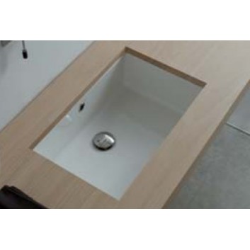 Umývadlo pod dosku Scarabeo Gaia-Tech-Miky 40x32 z prepadom biela- sanitbuy.pl