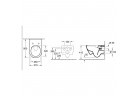 Závesné wc lievikový Villeroy&Boch Subway 2, 370x560mm TECHNOLOGIA ViFresh, odtok vodorovný biela