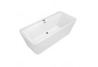 Vaňa voľne stojaca Villeroy&Boch Squaro Edge 12, 180X80 cm, s panelom, system prepadovo-odtokový, Quaryl, Weiss Alpin, UBQ180SQE7PDV-01