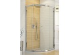 Štvrťkruhový sprchovací kút Sanplast KP4/TX5B-80, sklo číre, saténové profily matnéný- sanitbuy.pl