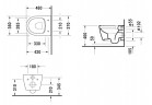 Misa WC Duravit ME by Starck závesné Compact Rimless 37x48 cm, lievikový, biela S povrchom WonderGliss