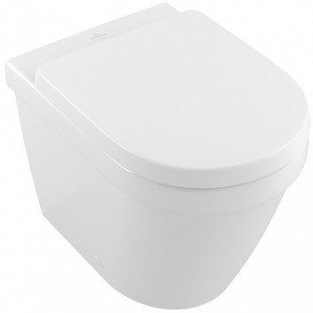 Toaleta WC na postavení Villeroy & Boch Architectura 37x54 cm lievikový DirectFlush bez kołnierza wewnętrznego, odtok vodorovný, biela Weiss Alpin - sanitbuy.pl