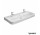 Umývadlo nábytkové Duravit Happy D.2 brúsená 120x50,5 cm, z dwoma otvormi na batériu, z prepadom, biela 