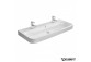 Umývadlo nábytkové Duravit Happy D.2 brúsená 120x50,5 cm, z dwoma otvormi na batériu, z prepadom, biela - sanitbuy.pl