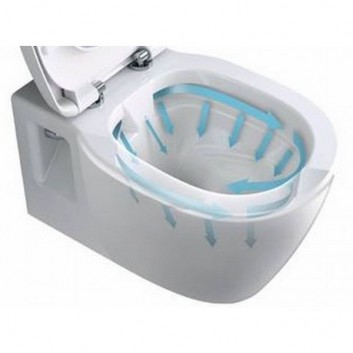 Závesné wc WC Ideal Standard 36,5x54 cm Connect Rimles Aquablade biela- sanitbuy.pl