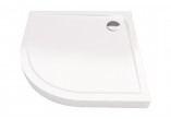 Štvrťkruhová vanička nízky Excellent Sense 900x900mm akrylátové biely- sanitbuy.pl