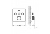 Batéria podomietková Grohe Grohtherm SmartControl termostatická 3-prijímače vody, biela 