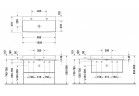 Umývadlo závesné Duravit DuraSquare 100x47 cm z 2 otvormi na batériu, bez prepadu biela