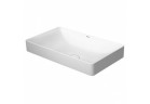 Umývadlo na postavenie na dosku Duravit DuraSquare 60x34,5 cm bez otvoru pre batériu, bez prepadu biela