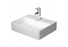 Umývadlo na postavenie na dosku Duravit DuraSquare 45x35 cm s otvorom pre batériu, bez prepadu biela