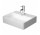 Umývadlo na postavenie na dosku Duravit DuraSquare 45x35 cm s otvorom pre batériu, bez prepadu biela