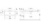 Umývadlo na postavenie na dosku Duravit DuraSquare 100x47 cm s otvorom pre batériu, bez prepadu biela