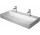 Umývadlo na postavenie na dosku Duravit DuraSquare 100x47 cm z 2 otvormi na batériu, biela 
