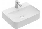 Umývadlo stenová obdĺžniková Villeroy&Boch Finion 600x470 mm z ukrytym prepadom Weiss Alpin CeramicPlus możliwy montáž armatury 3 otvory