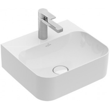 Umývadlo na postavenie na dosku Villeroy&Boch Finion 430 x 390 mm bez prepadu, pre 1 otvorovou armatúru biela- sanitbuy.pl