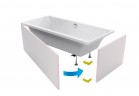 Obudowa Excellent Flex system vstavaná płytkami pre vaňu veľkosť 1800x850mm
