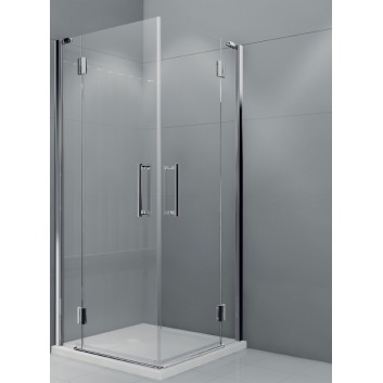 Štvorcový sprchovací kút 90x90 Novellini Modus A sklo číre, profil chróm- sanitbuy.pl