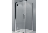 Štvorcový sprchovací kút ľavé 90x90 Novellini Modus G+F sklo číre, profil chróm 
