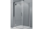 Štvorcový sprchovací kút ľavé 90x90 Novellini Modus G+F sklo číre, profil chróm 