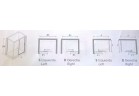 Dverí sprchové ľavé Novellini Opera 2P 97-101x200cm sklo číre, profil chróm 