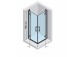 Štvorcový sprchovací kút Novellini Modus A 70x70x200cm sklo číre, profil chróm- sanitbuy.pl