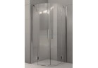 Štvrťkruhový sprchovací kút Novellini Modus R 100x195cm profil chróm, sklo číre