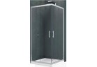 Štvorcový sprchovací kút Novellini Kali A 120x120x195cm saténové profily, sklo číre WIESZAK GRATIS