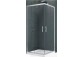 Štvorcový sprchovací kút Novellini Kali A 120x120x195cm saténové profily, sklo číre- sanitbuy.pl