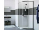 Sprchový kút suwana štvrťkruhový Huppe Classics 2 100x80cm profil chróm/strieborná lesklá, sklo číre Anti-Plaque