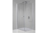 Štvorcový sprchovací kút Sanplast Prestige III, 90x90 cm, wys. 195 cm, sklo číre, saténové profily lesklý