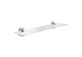 Skleněná polička Grohe Essentials 380 mm z uchwytami, chróm sklo 