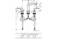 Umyvadlová batéria 3-otvorová na postavení Hansgrohe Metropol 110 EcoSmart s uzáverom, chróm - sanitbuy.pl