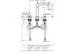 Umyvadlová batéria 3-otvorová na postavení Hansgrohe Metropol 160 EcoSmart s uzáverom, chróm - sanitbuy.pl