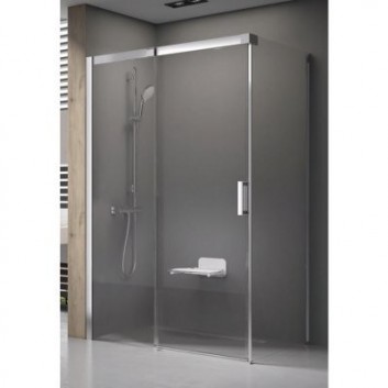 Dverí sprchové Ravak Matrix MSDPS-100/100 L s pevnou bočnou stenou biela + transparent - sanitbuy.pl