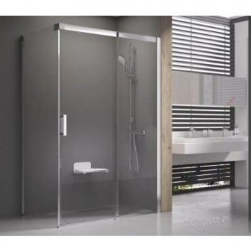 Dverí sprchové Ravak Matrix MSDPS-100/100 L s pevnou bočnou stenou satén + transparent - sanitbuy.pl