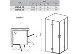 Sprchový kút Ravak SmartLine štvorcová štvorcová SMSRV4 90x90 Chróm+Transparent 190 cm - sanitbuy.pl