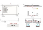 Sprchová vanička pravouhlý Novellini Novosolid 180x90x3,5cm, biely matnéný 