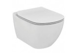 Misa WC Ideal Standard Tesi 53,5x36,5cm Závěsná bez splachovacieho kruhu biela + sedátko Ideal Standard Tesi s pozvoľným sklápaním - sanitbuy.pl