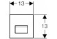 Ovládacie tlačidlo Geberit Sigma 50 pre pisoár pneumatyczny ręczny, biely- sanitbuy.pl