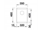 Zlew podblatowy Blanco Siligranit InFino 32x40cm bez automatickej zátky, antracit