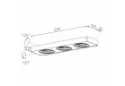 Nástenné svietidlo AQForm Sleek 111x3, biely matnéný