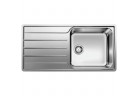 Drez oceľový jednokomorowy Blanco Lemis XL 6 S-IF 100x50 cm z ociekaczem - brúsená oceľ szczotkowana