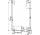 Sprchová tyč Hansgrohe Unica Comfort 1,10m levý, biely/chróm