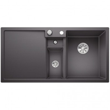 Zlew konglomeratowy COLLECTIS 6 S InFino Blanco Silgranit 1000x510mm komora pravé s uzáverom antracit- sanitbuy.pl