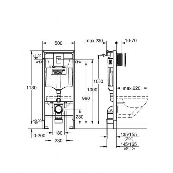 Súprava Instalacyjny Grohe Rapid SL 3w1 h113cm- sanitbuy.pl