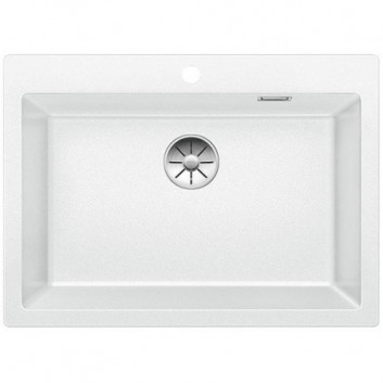 Blanco Pleon 8 Drez granitowy Silgranit PuraDur jednokomorowy 70x51 cm bez automatickej zátky, perłowoszary- sanitbuy.pl