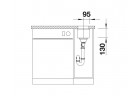 Drez Blanco Subline 160-U Siligranit PuraDur 19x40cm bez automatickej zátky, antracit